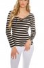 BLUZE - Bluza Striped Black