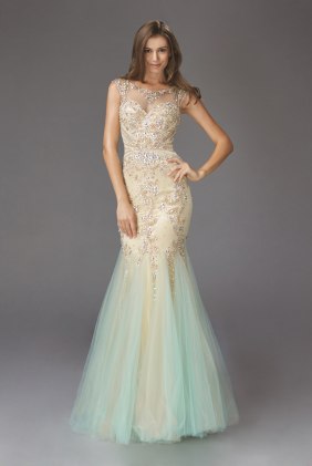 Rochie de ocazie Aimee Bleu-Nude din Colectia de ROCHII DE OCAZIE