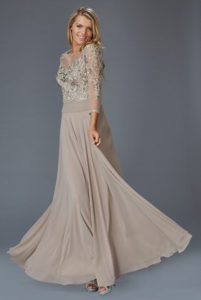 Rochie de ocazie Helyna Cappuccino din Colectia de ROCHII DE OCAZIE