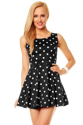 Rochie cu buline Style Black din Colectia de SCOASE DIN STOC