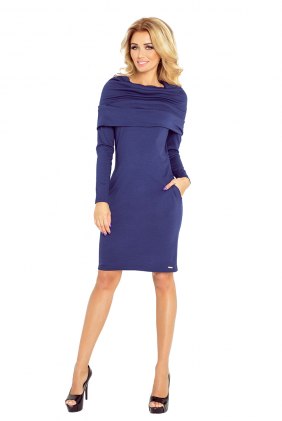 Rochie de zi Raelyn Dark Blue din Colectia de ROCHII OFFICE / DE ZI