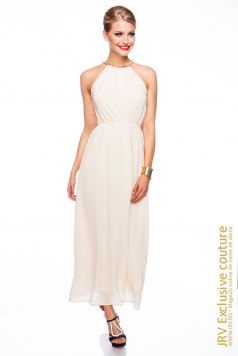 Rochie eleganta Delya Beige - Magazin online haine de dama Fashion