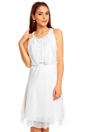 Rochie retro Lovie Alba din Colectia de SCOASE DIN STOC