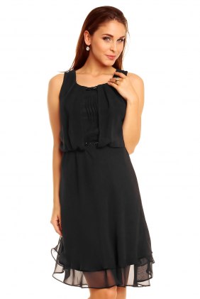 Rochie retro Lovie Neagra din Colectia de SCOASE DIN STOC