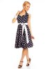 SCOASE DIN STOC - Rochie cu buline Dark Blue-White
