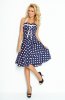SCOASE DIN STOC - Rochie cu buline Anays Dark-Blue