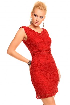 Rochie dantela Mady Red din Colectia de SCOASE DIN STOC