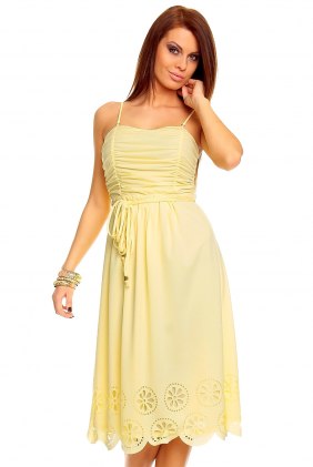 Rochie de zi Just Yellow din Colectia de SCOASE DIN STOC