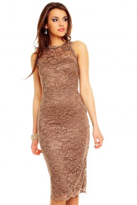 Rochie dantela My Brown din Colectia de SCOASE DIN STOC