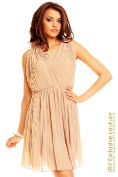 Rochie plisata Sya Creme - Magazin online haine de dama Fashion