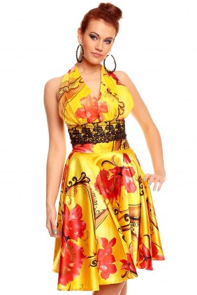 Rochie Baby Doll Flower Yellow din Colectia de SCOASE DIN STOC