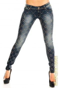 Blugi Syxty Dark Blue - Magazin online haine de dama Fashion
