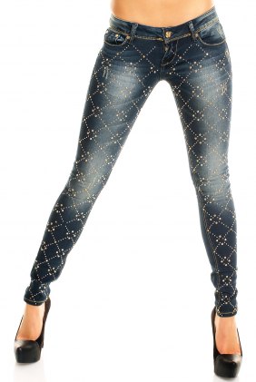 Blugi Syxty Dark Blue din Colectia de SCOASE DIN STOC