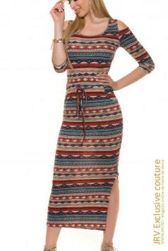Rochie de zi Folkprint Red - Magazin online haine de dama Fashion