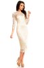 ROCHII ELEGANTE - Rochie dantela May Creme