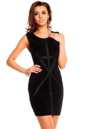 Rochie de zi Syka Black din Colectia de SCOASE DIN STOC
