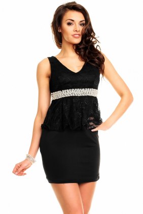 Rochie dantela Elegance Black din Colectia de SCOASE DIN STOC