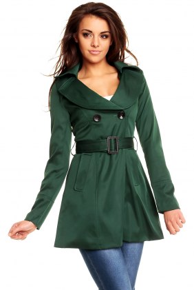 Trench Odette Green din Colectia de GECI / PALTOANE