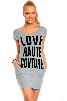 Rochie de zi Love Grey din Colectia de SCOASE DIN STOC