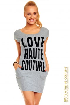 Rochie de zi Love Grey - Magazin online haine de dama Fashion