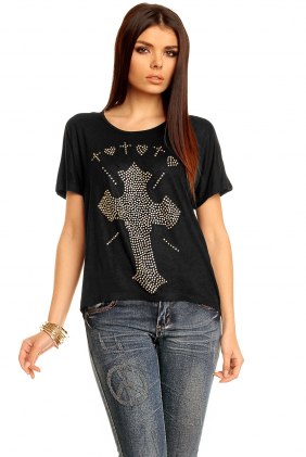 Tricou Maya Black din Colectia de SCOASE DIN STOC