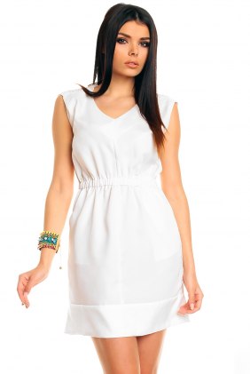 Rochie de zi Swe White din Colectia de SCOASE DIN STOC