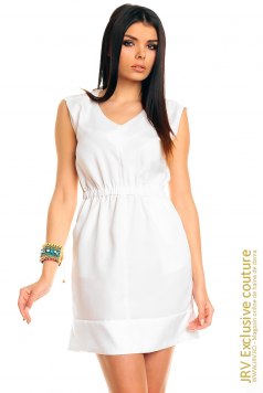Rochie de zi Swe White - Magazin online haine de dama Fashion