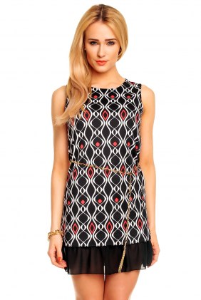 Rochie office Fantasy Red din Colectia de SCOASE DIN STOC