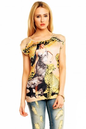 Tricou Angy Brown din Colectia de SCOASE DIN STOC