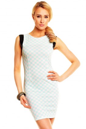 Rochie de zi Nora Aqua din Colectia de SCOASE DIN STOC