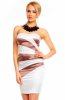 SCOASE DIN STOC - Rochie eleganta Mady White-Brown