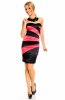 SCOASE DIN STOC - Rochie eleganta Mady Black-Pink