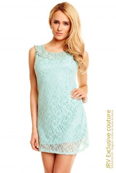 Rochie retro Lacy Bleu - Magazin online haine de dama Fashion