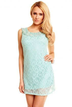 Rochie retro Lacy Bleu din Colectia de SCOASE DIN STOC