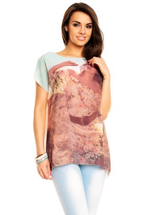 Tricou Ly Pink-Minth din Colectia de SCOASE DIN STOC