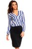 SCOASE DIN STOC - Rochie office Pana Blue