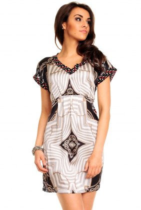 Rochie de zi Cher Grey din Colectia de SCOASE DIN STOC
