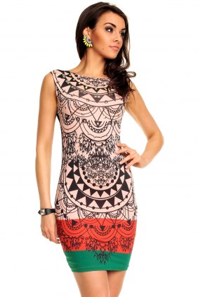 Rochie de zi Mily Pink din Colectia de SCOASE DIN STOC