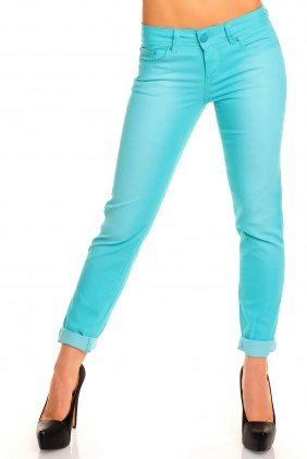 Pantaloni Love Turquoise din Colectia de SCOASE DIN STOC