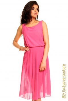 Rochie plisata Dy Pink - Magazin online haine de dama Fashion