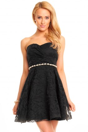 Rochie dantela Loly Black din Colectia de SCOASE DIN STOC