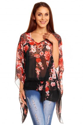 Bluza Flower Black din Colectia de SCOASE DIN STOC