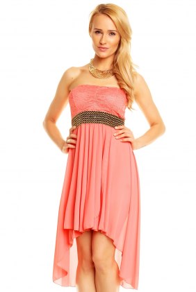 Rochie Dantela Iris Salmon din Colectia de SCOASE DIN STOC
