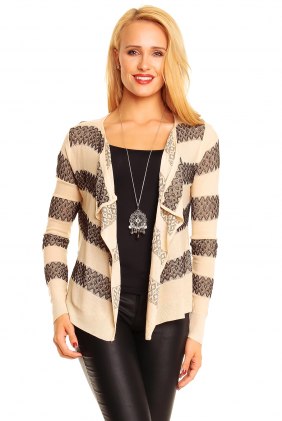 Cardigan Cayla Bej din Colectia de DE VARA