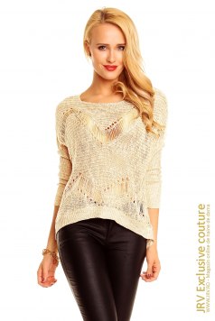 DE VARA - Pulover Cathalyna Creme Pulover Cathalyna Creme - Magazin online haine de dama Fashion