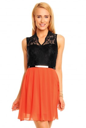 Rochie dantela Amely Orange din Colectia de SCOASE DIN STOC