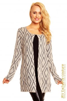 Cardigan Aby Beige-Blue - Magazin online haine de dama Fashion