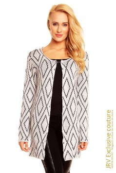 Cardigan Aby Creme-Black - Magazin online haine de dama Fashion