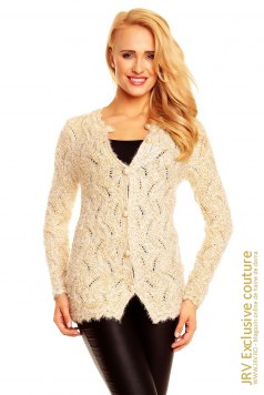 Pulover Inedit Creme-Gold - Magazin online haine de dama Fashion