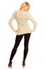 DE VARA - Pulover Inedit Creme-Gold